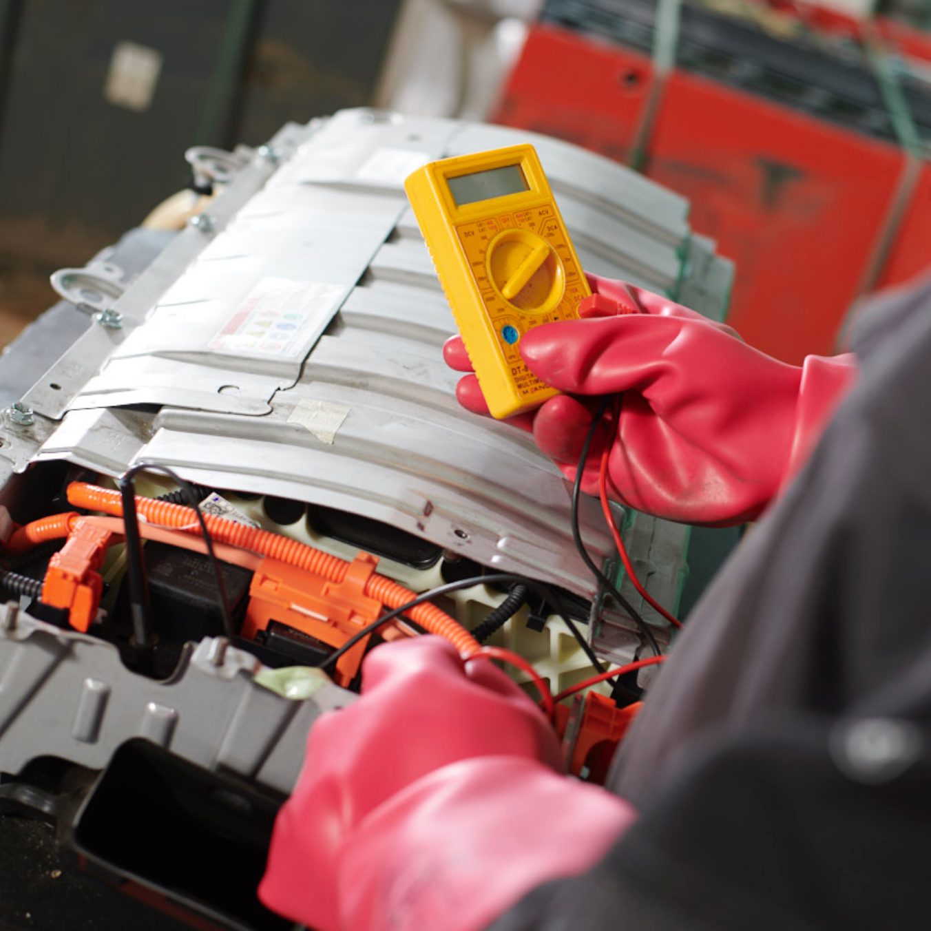 <p>The disassembly of automotive lithium batteries begins for the reclamation of second use cells at our facility in Darlaston West Midlands UK.</p>
